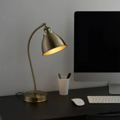 Franklin Antique Brass Desk Table Lamp