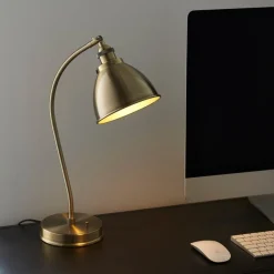Franklin Antique Brass Desk Table Lamp