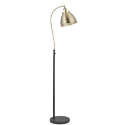 Franklin Black & Antique Brass Task Floor Lamp
