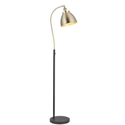Franklin Black & Antique Brass Task Floor Lamp