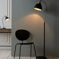 Franklin Black and Pewter Task Floor Lamp