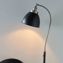 Franklin Black and Pewter Task Floor Lamp