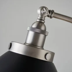 Franklin Black and Pewter Task Floor Lamp
