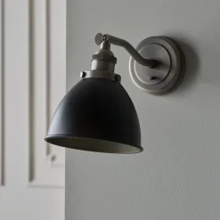 Franklin Pewter Adjustable Wall Light