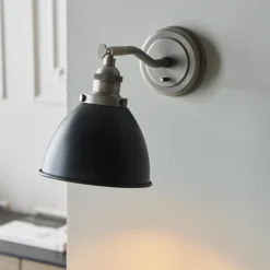 Franklin Pewter Adjustable Wall Light