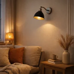 Franklin Pewter Adjustable Wall Light