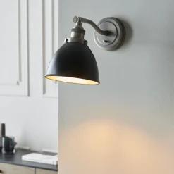Franklin Pewter Adjustable Wall Light