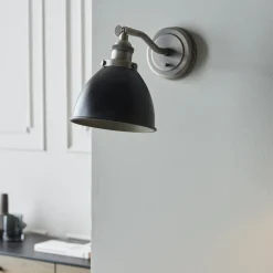 Franklin Pewter Adjustable Wall Light