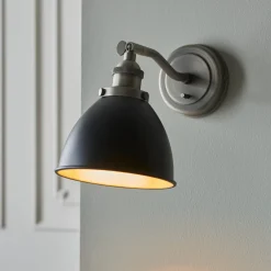 Franklin Pewter Adjustable Wall Light