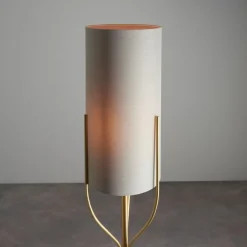 Fraser 1 Light Satin Brass Floor Lamp