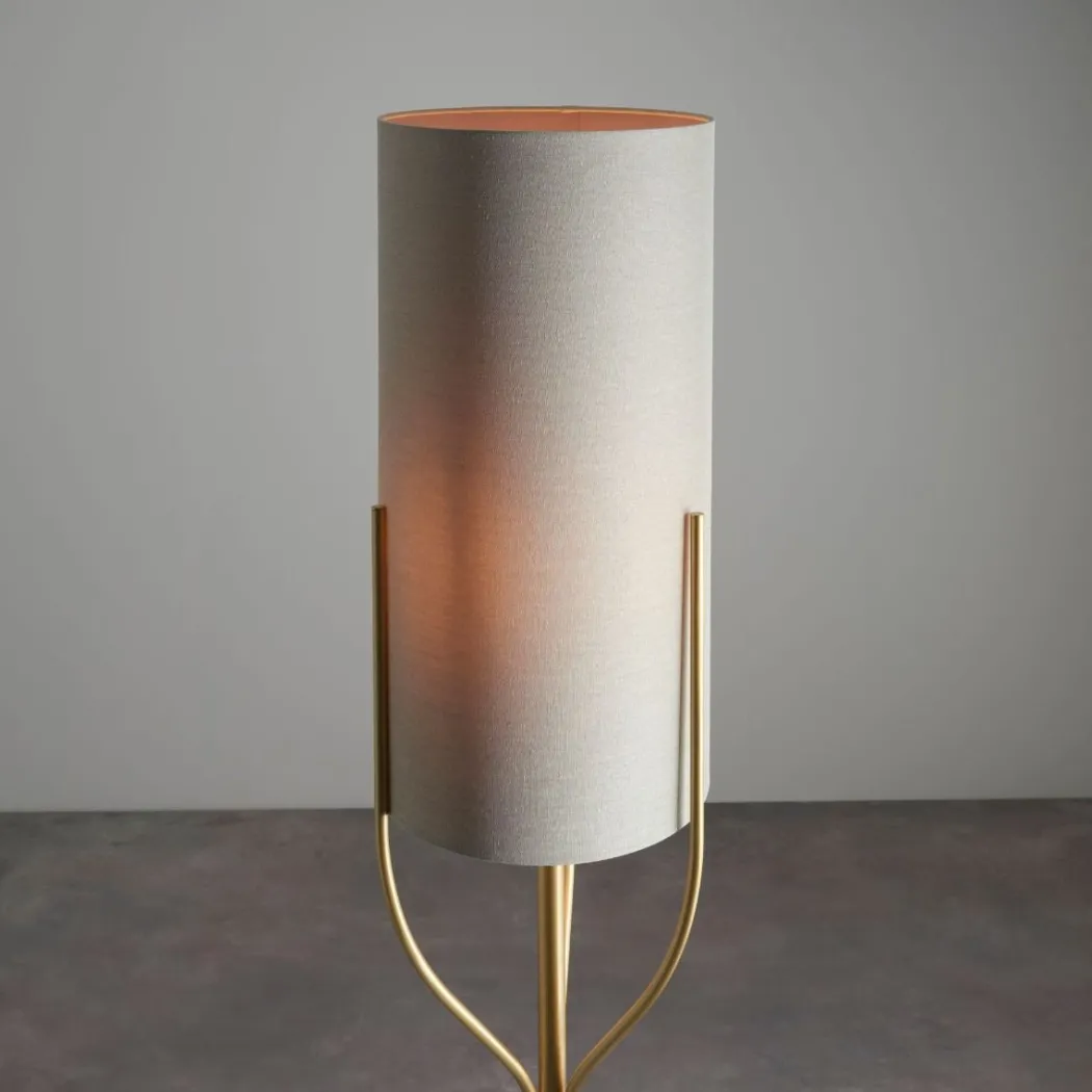 Fraser 1 Light Satin Brass Floor Lamp