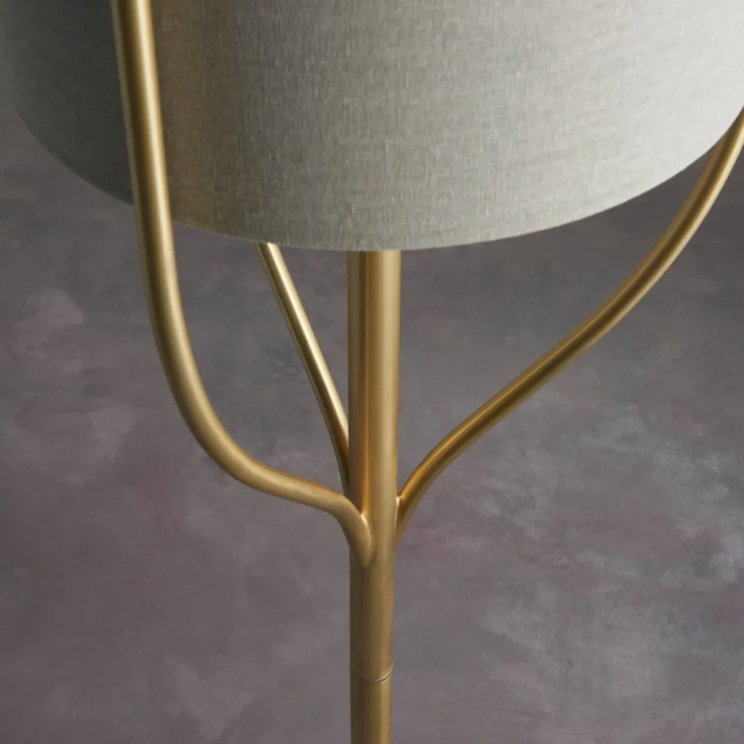 Fraser 1 Light Satin Brass Floor Lamp
