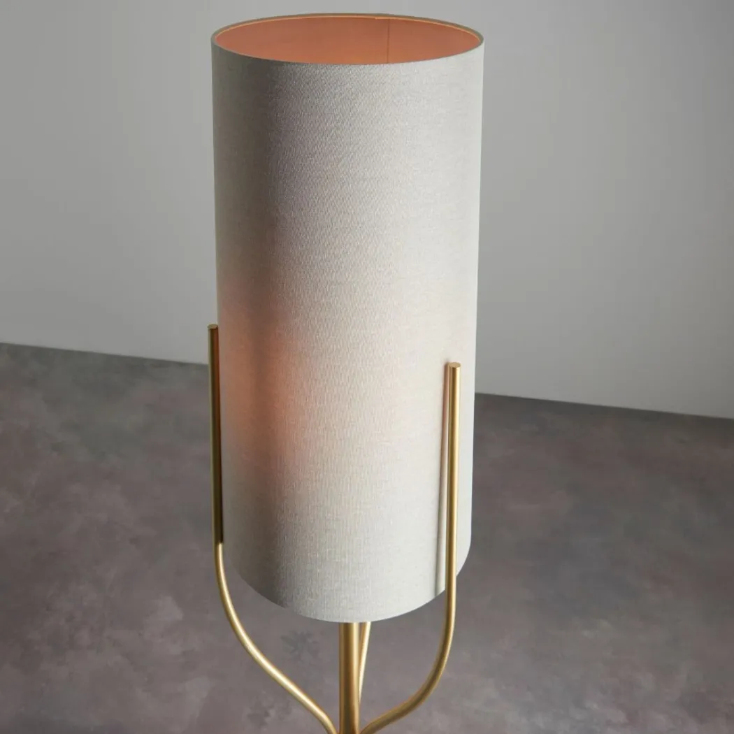 Fraser 1 Light Satin Brass Floor Lamp