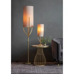 Fraser 1 Light Satin Brass Floor Lamp