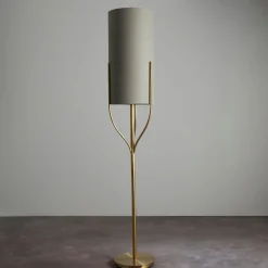 Fraser 1 Light Satin Brass Floor Lamp