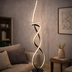 Fraser Matt Black LED Floor Lamp
