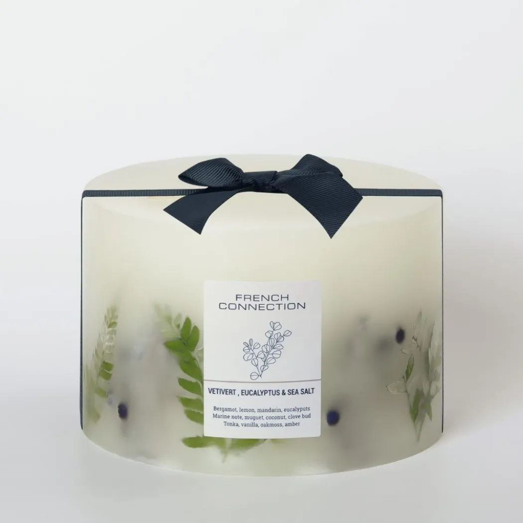 French Connection 4 Wick Scented Candle Vetivert, Eucalyptus & Sea Salt