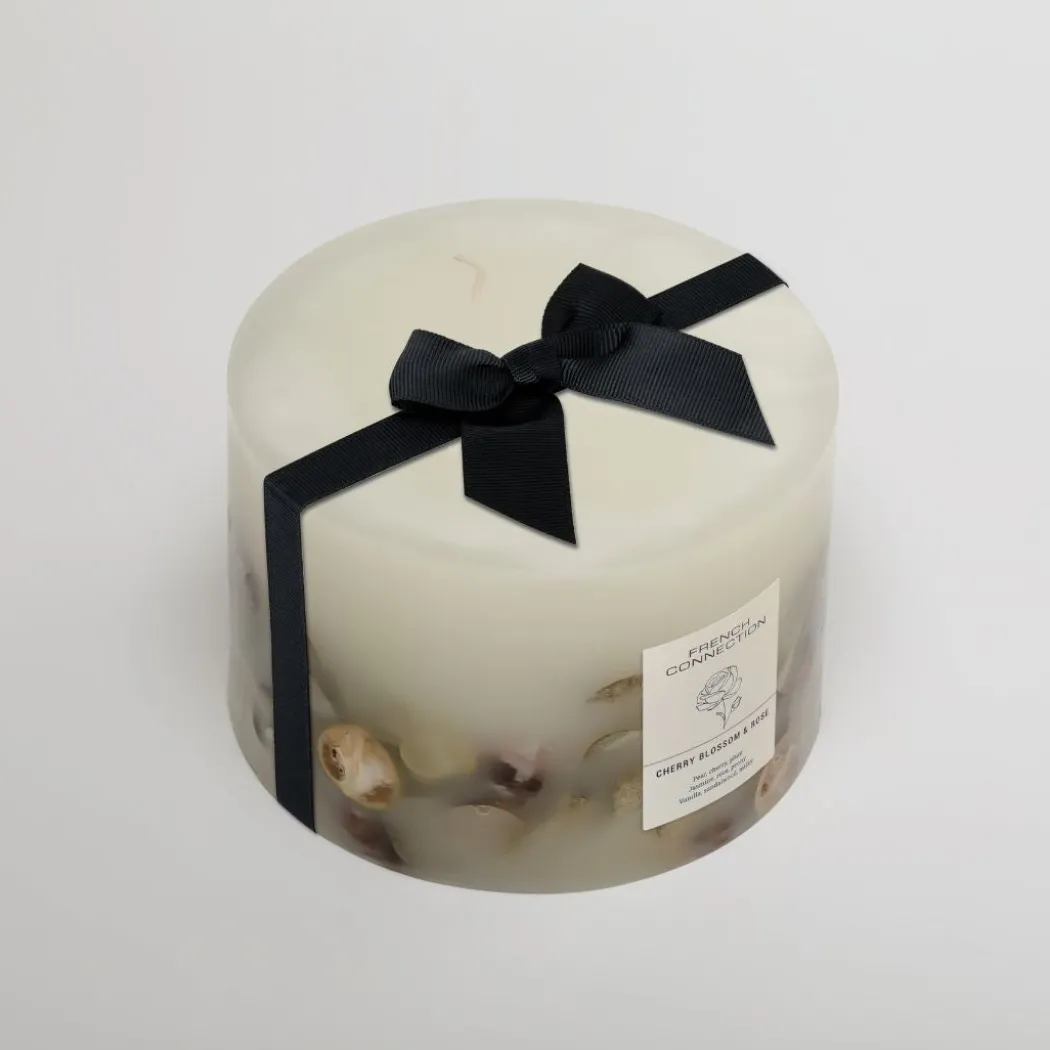 French Connection 4 Wick Scented Candle Cherry Blossom Rose