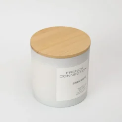 French Connection 4 Wick Scented Candle Linen White