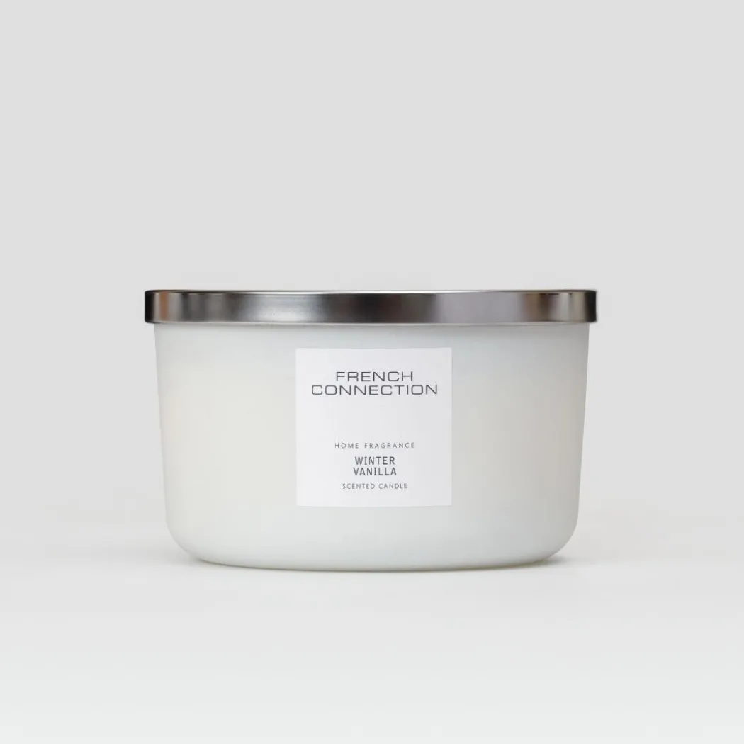 French Connection 3 Wick Scented Candle Winter Vanilla