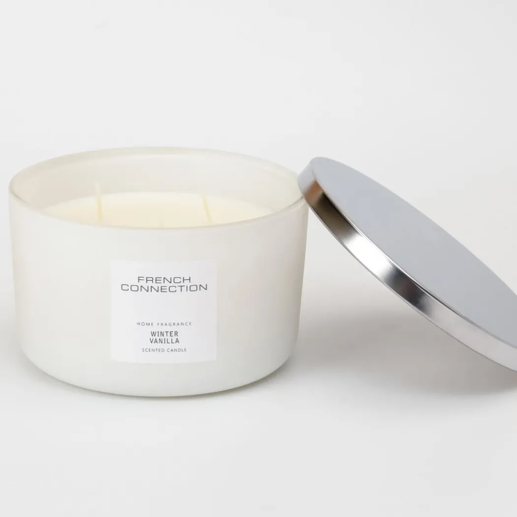 French Connection 3 Wick Scented Candle Winter Vanilla