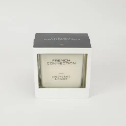 French Connection Large 4 Wick Scented Candle Lemongrass & Ginger