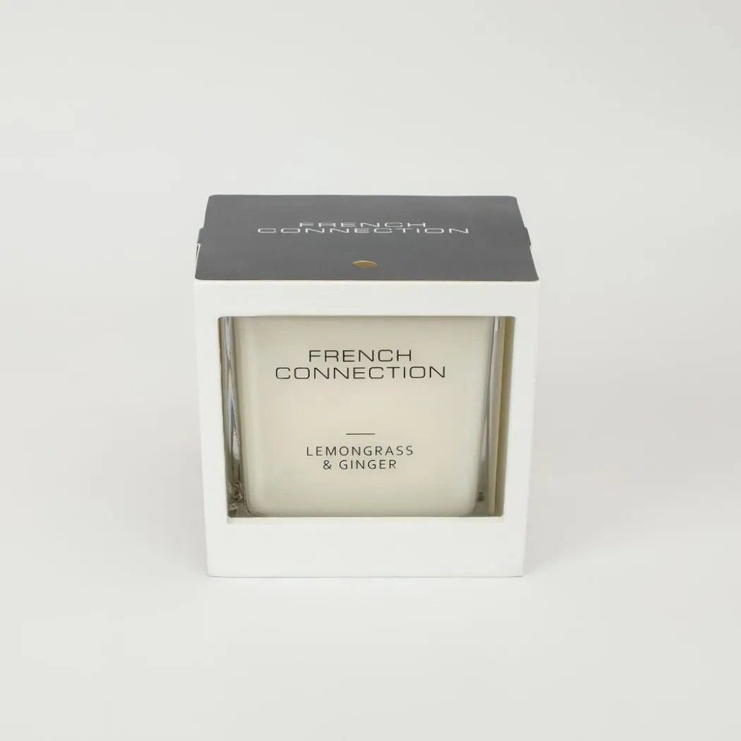 French Connection Large 4 Wick Scented Candle Lemongrass & Ginger