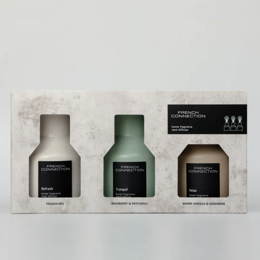French Connection Set of 3 Small Mixed Reed Diffusers