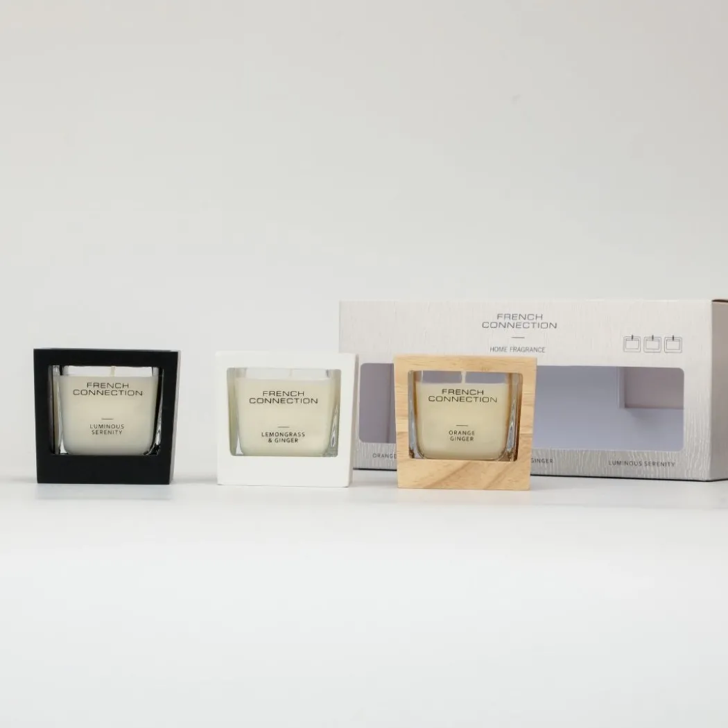 French Connection Set of 3 Small Mixed Scented Candles