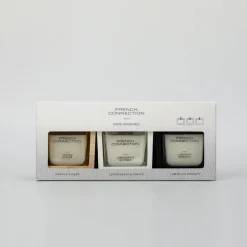 French Connection Set of 3 Small Mixed Scented Candles