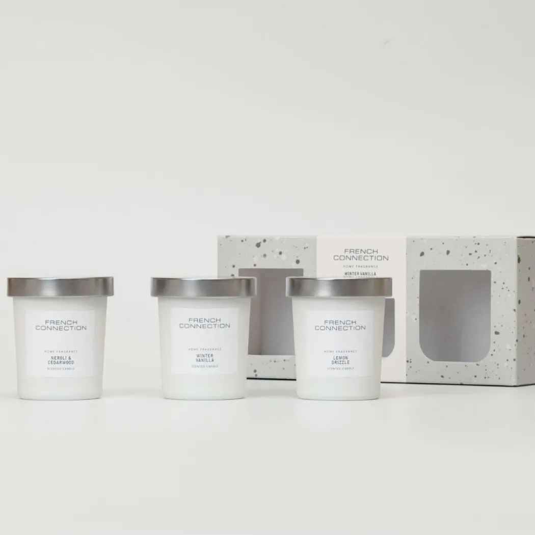 French Connection Set of 3 Small Mixed Scented Candles