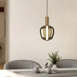 Fruitera Brushed Brass LED Pendant Ceiling Light
