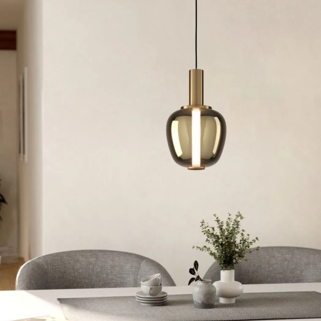 Fruitera Brushed Brass LED Pendant Ceiling Light