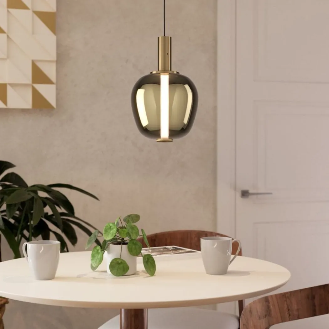 Fruitera Large Brushed Brass LED Pendant Ceiling Light