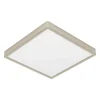 Fueva 6 Brushed Nickel LED Square Flush Ceiling Light