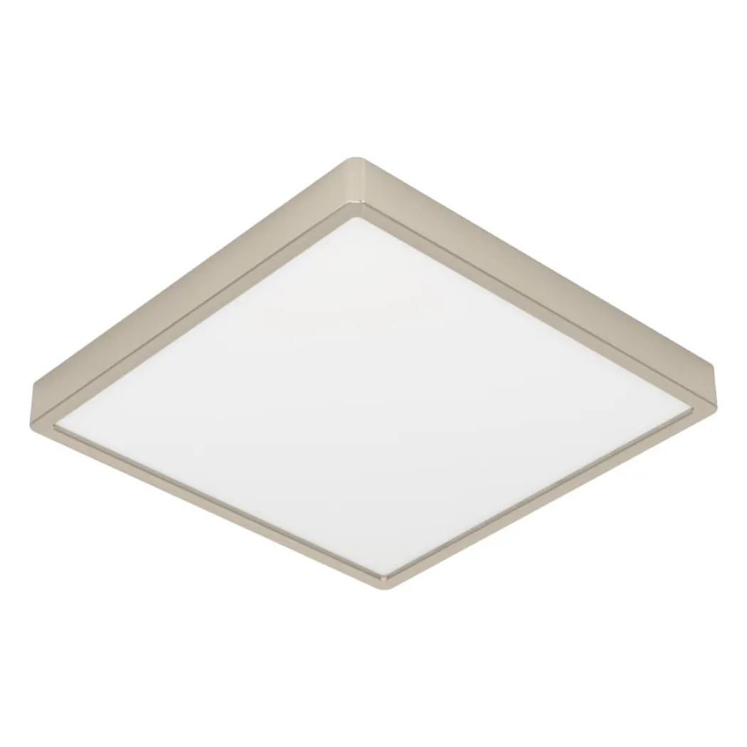 Fueva 6 Brushed Nickel LED Square Flush Ceiling Light
