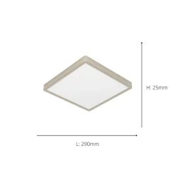Fueva 6 Brushed Nickel LED Square Flush Ceiling Light