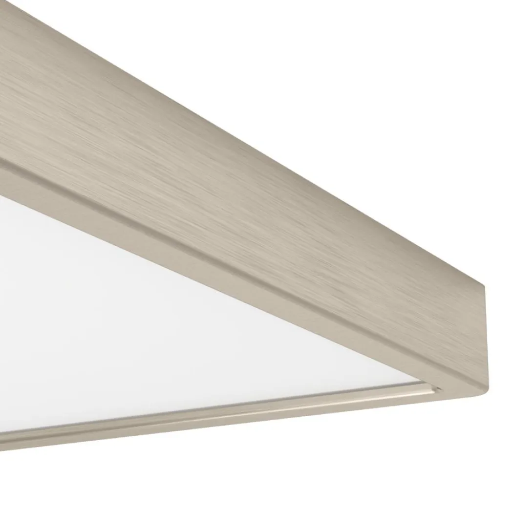Fueva 6 Brushed Nickel LED Square Flush Ceiling Light