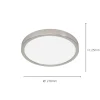 Fueva 6 Silver LED Round Flush Ceiling Light