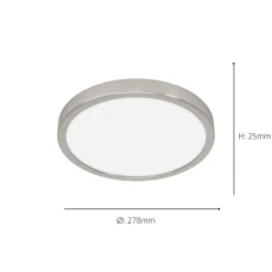 Fueva 6 Silver LED Round Flush Ceiling Light