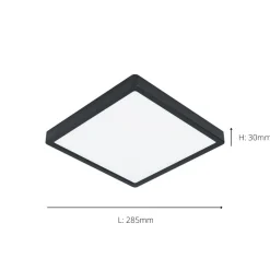 Fueva LED Flush IP44 Square Ceiling Light