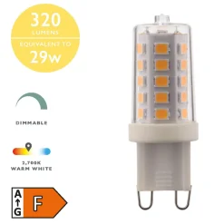 G9 3.5w Dimmable LED Light Bulb Warm White