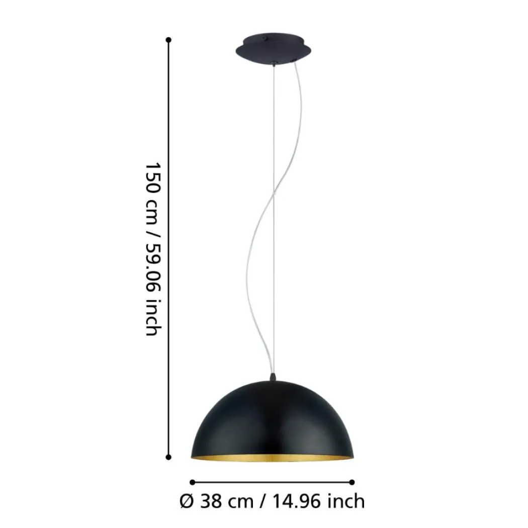 Gaetano Black Ceiling Pendant Light