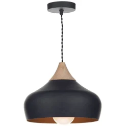 Gaucho Pendant Ceiling Light Black 32cm