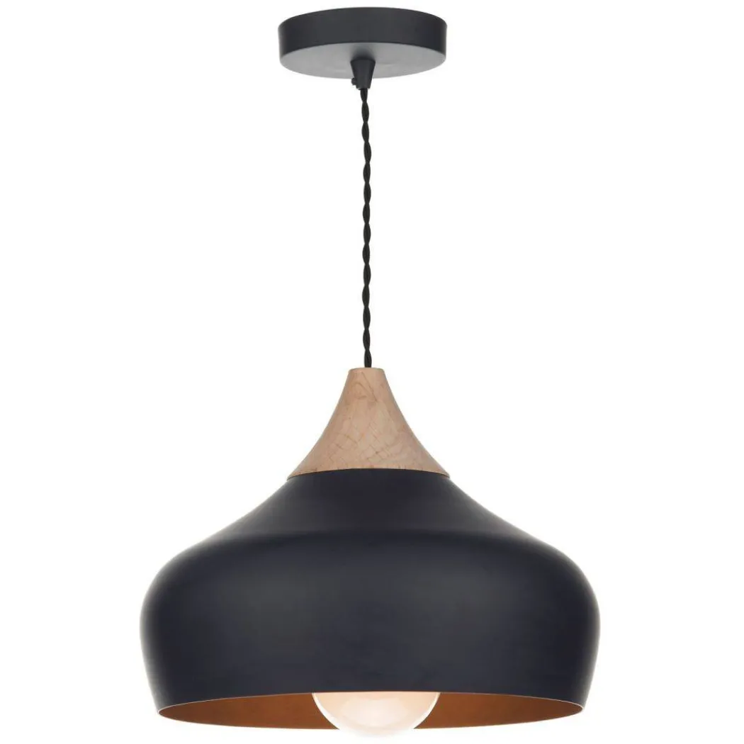 Gaucho Pendant Ceiling Light Black 32cm