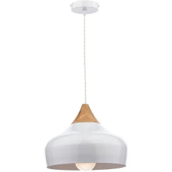 Gaucho Pendant Ceiling Light White 32cm