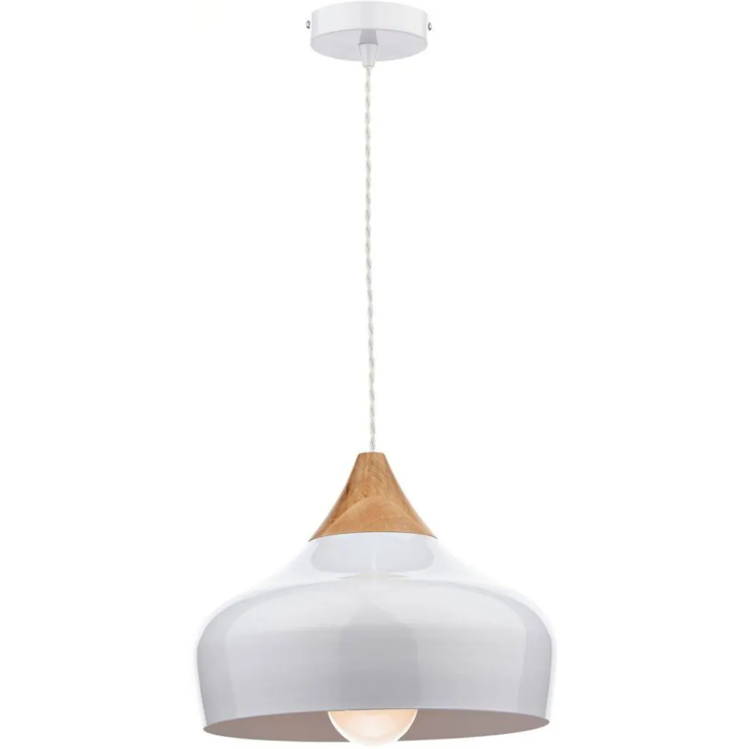 Gaucho Pendant Ceiling Light White 32cm