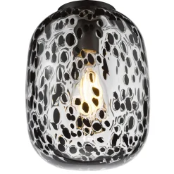 Gethin Matte Black & Confetti Glass Pendant Ceiling Light