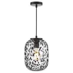 Gethin Matte Black & Confetti Glass Pendant Ceiling Light