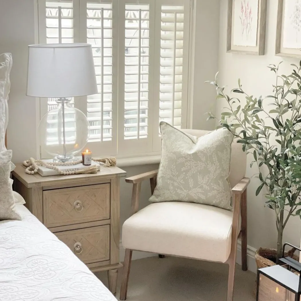 Gideon White & Clear Glass Table Lamp